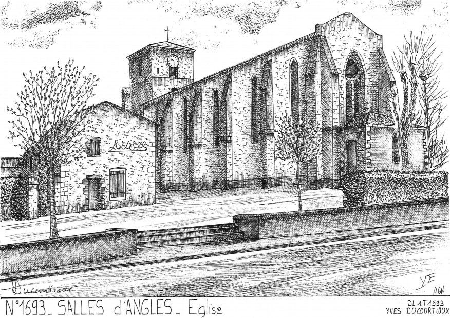 N 16093 - SALLES D ANGLES - église